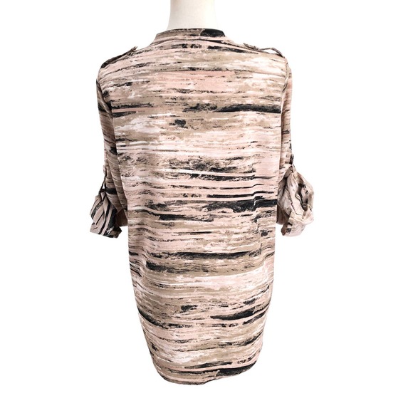 Calvin Klein Womens Size Medium Button-Up Roll Tab Sleeves Blouse Professional - Picture 3 of 9